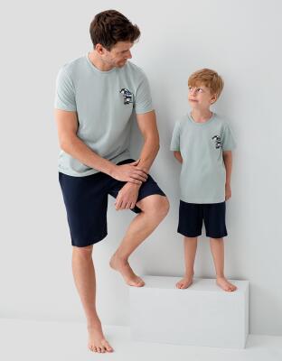 Erkek & Çocuk Şort Takımlar Ayrı Ayrı Satılır | %100 Pamuk Baba Oğul Yazlık Takım Kombin - 6