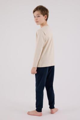 ERKEK ÇOCUK SÜPREM PİJAMA TAKIMI, Uzun Kol Pijama Takım, %100 Pamuk  - 11