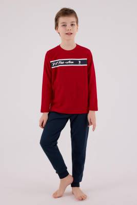 U.S. Polo Assn. - ERKEK ÇOCUK SÜPREM PİJAMA TAKIMI, Uzun Kol Pijama Takım, %100 Pamuk 