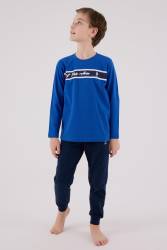 ERKEK ÇOCUK SÜPREM PİJAMA TAKIMI, Uzun Kol Pijama Takım, %100 Pamuk - Thumbnail