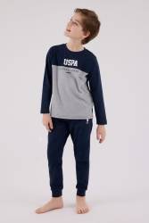 ERKEK ÇOCUK SÜPREM PİJAMA TAKIMI, Uzun Kol Pijama Takım, %100 Pamuk - Thumbnail