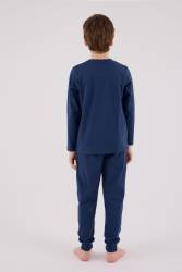 ERKEK ÇOCUK SÜPREM PİJAMA TAKIMI, Uzun Kol Pijama Takım, %100 Pamuk - Thumbnail