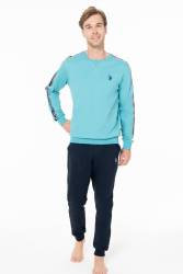 Erkek Dar Paça 2 İplik Dokuma Kışlık Ev Giyim Alt Üst Takım - 1