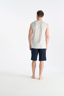 Erkek Kolsuz T-shirt Şort Takım - 4