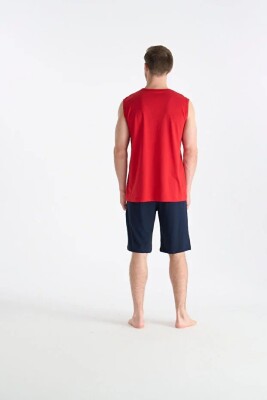 Erkek Kolsuz T-shirt Şort Takım - 2