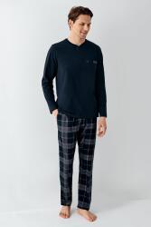 Erkek Lacivert %100 Pamuklu Pijama Takım (1)