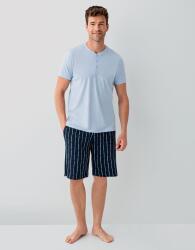 Erkek Mavi %100 Pamuk Alt Üst Takım – T-Shirt & Şort Takım | Ev Giyim ve Dış Giyime Uygun (1)