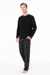 Erkek Mevsimlik Pijama Takım Siyah
