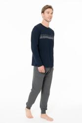 Erkek Penye Dar Paçalı Ev Giyim Alt Üst Takım - 3