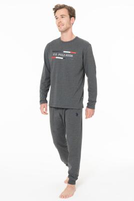 Erkek Penye Dokuma Dar Paçalı Ev Giyim Alt Üst Takım - 2