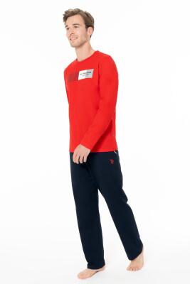 Erkek Penye Dokuma Kışlık Ev Giyim Alt Üst Takım - 2