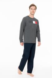 Erkek Penye Dokuma Kışlık Ev Giyim Alt Üst Takım - 7