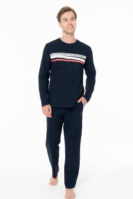 U.S. Polo Assn. - Erkek Penye Dokuma Klasik Ev Giyim Alt Üst Takım (1)