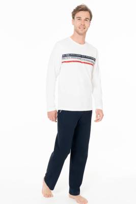 Erkek Penye Dokuma Klasik Ev Giyim Alt Üst Takım - 6