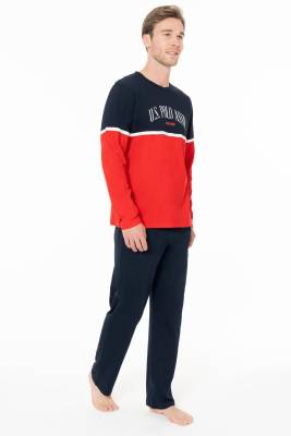 U.S. Polo Assn. - Erkek Penye Dokuma Renk Bloklu Ev Giyim Alt Üst Takım (1)