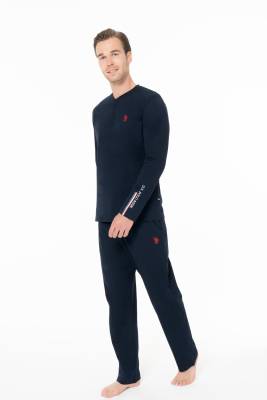 Erkek Penye Mevsimlik Düz Renk Ev Giyim Pijama Takım Alt Üst Takım - 6