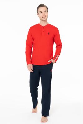 Erkek Penye Mevsimlik Düz Renk Ev Giyim Pijama Takım Alt Üst Takım - 8