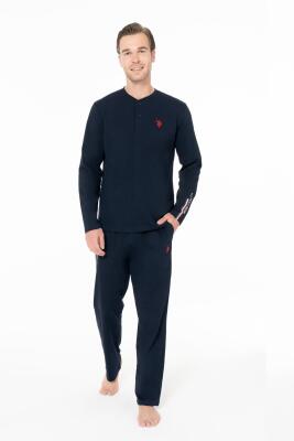 Erkek Penye Mevsimlik Düz Renk Ev Giyim Pijama Takım Alt Üst Takım - 9