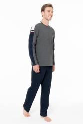Erkek Penye Mevsimlik Ev Giyim Alt Üst Takım - Thumbnail