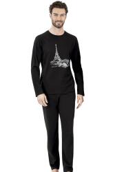 Erkek Pijama Takım, %100 Pamuklu, Cep Detaylıdır - 5