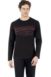 Erkek Pijama Takım, %100 Pamuklu, Cep Detaylıdır - 4