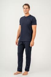 Erkek Pijama Takımı %100 Pamuk – Kısa Kollu Üst & Cepli Uzun Alt Rahat Ev Giyimi - 3