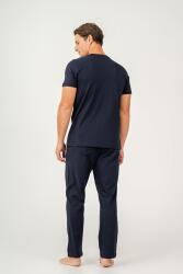 Erkek Pijama Takımı %100 Pamuk – Kısa Kollu Üst & Cepli Uzun Alt Rahat Ev Giyimi - 8