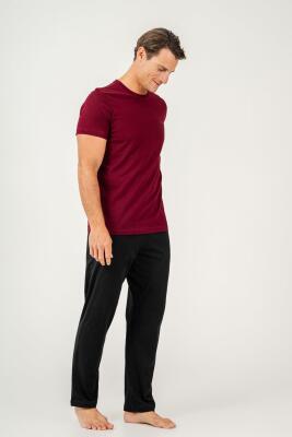 Erkek Pijama Takımı %100 Pamuk – Kısa Kollu Üst & Cepli Uzun Alt Rahat Ev Giyimi - 15