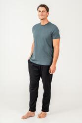 Erkek Pijama Takımı %100 Pamuk – Kısa Kollu Üst & Cepli Uzun Alt Rahat Ev Giyimi Petrol