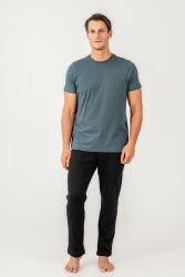 Erkek Pijama Takımı %100 Pamuk – Kısa Kollu Üst & Cepli Uzun Alt Rahat Ev Giyimi - 19