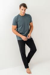 Erkek Pijama Takımı %100 Pamuk – Kısa Kollu Üst & Cepli Uzun Alt Rahat Ev Giyimi - 22
