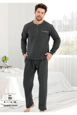 Erse - Erkek Selanik Dokuma Kışlık Pijama Takım, %100 Pamuk (1)