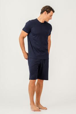 Erkek Tişört Şort Takım %100 Pamuk – Cepli Şortlu Rahat Ev & Günlük Kullanım Takımı - 14