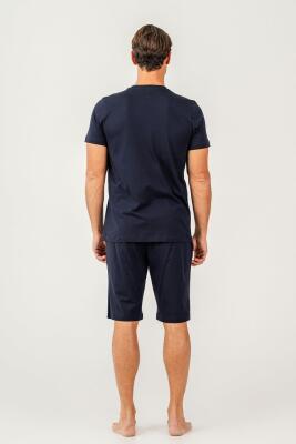 Erkek Tişört Şort Takım %100 Pamuk – Cepli Şortlu Rahat Ev & Günlük Kullanım Takımı - 10