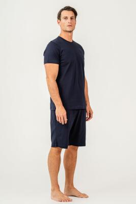 Erkek Tişört Şort Takım %100 Pamuk – Cepli Şortlu Rahat Ev & Günlük Kullanım Takımı - 13