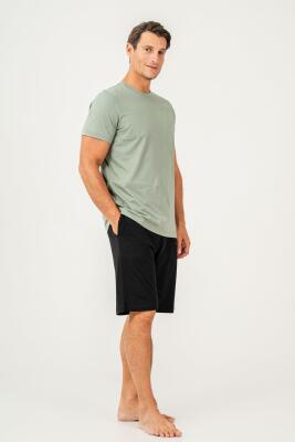 Erkek Tişört Şort Takım %100 Pamuk – Cepli Şortlu Rahat Ev & Günlük Kullanım Takımı - 26