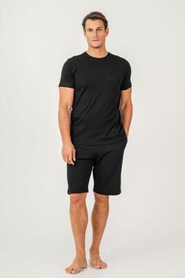 Erkek Tişört Şort Takım %100 Pamuk – Cepli Şortlu Rahat Ev & Günlük Kullanım Takımı - 33