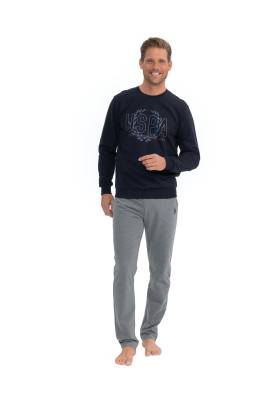 U.S. Polo Assn. - Erkek Uzunkol Kışlık Pijama Takım