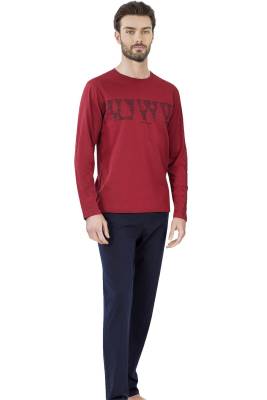 Pierre Cardin - Erkek Uzunkol Mevsimlik Pijama Takım, %100 Pamuklu, Cep Detaylıdır