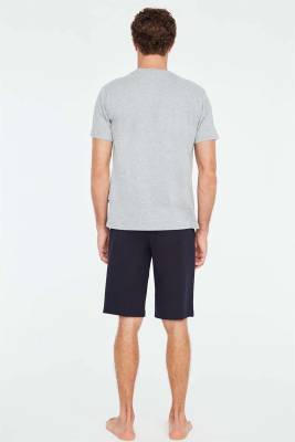 Erkek Yuvarlak Yaka T-Shirt ve Cepli Şort Takım - 3