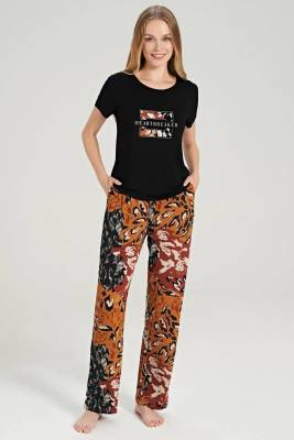 Feyza Pijama - Feyza Pijama Kadın Kısakol Kadın Pijama Takım