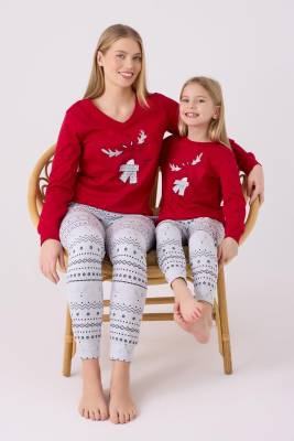 Arnetta - Geyik Resimli Anne Kız Pijama Takım, (ayrı ayrı fiyatlandırılır)