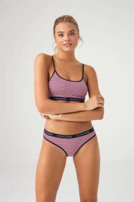 İnce Askılı Pamuklu Sporcu Sütyen ve Slip Takım - 1