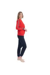 Kadın %100 Pamuk 2 İplik Uzunkol Ev Giyim Pijama Takım - 5