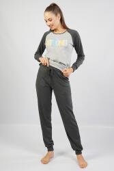 Kadın %100 Pamuk Pijama Takım, Uzunkol Dar Paça (1)