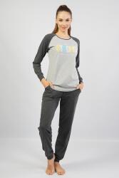 Kadın %100 Pamuk Pijama Takım, Uzunkol Dar Paça - 7