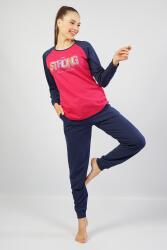 Kadın %100 Pamuk Pijama Takım, Uzunkol Dar Paça - 8