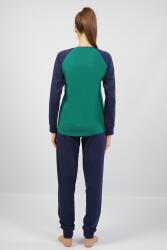 Kadın %100 Pamuk Pijama Takım, Uzunkol Dar Paça - 10