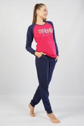 Kadın %100 Pamuk Pijama Takım, Uzunkol Dar Paça - 13