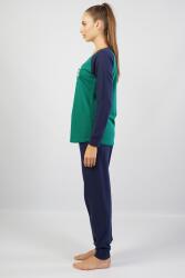 Kadın %100 Pamuk Pijama Takım, Uzunkol Dar Paça - 19